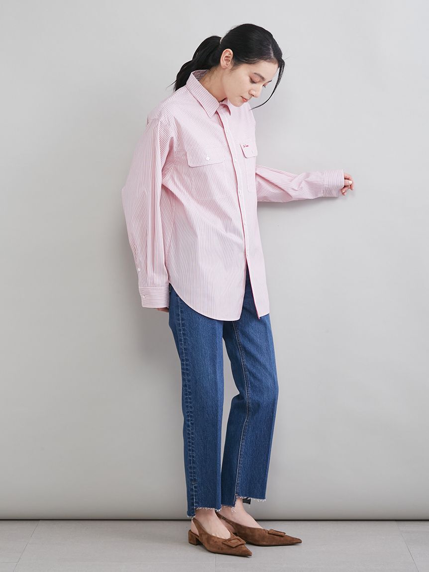 Mila Owen「スカーフ付きストライプワークシャツ」|シャツ・ブラウス|