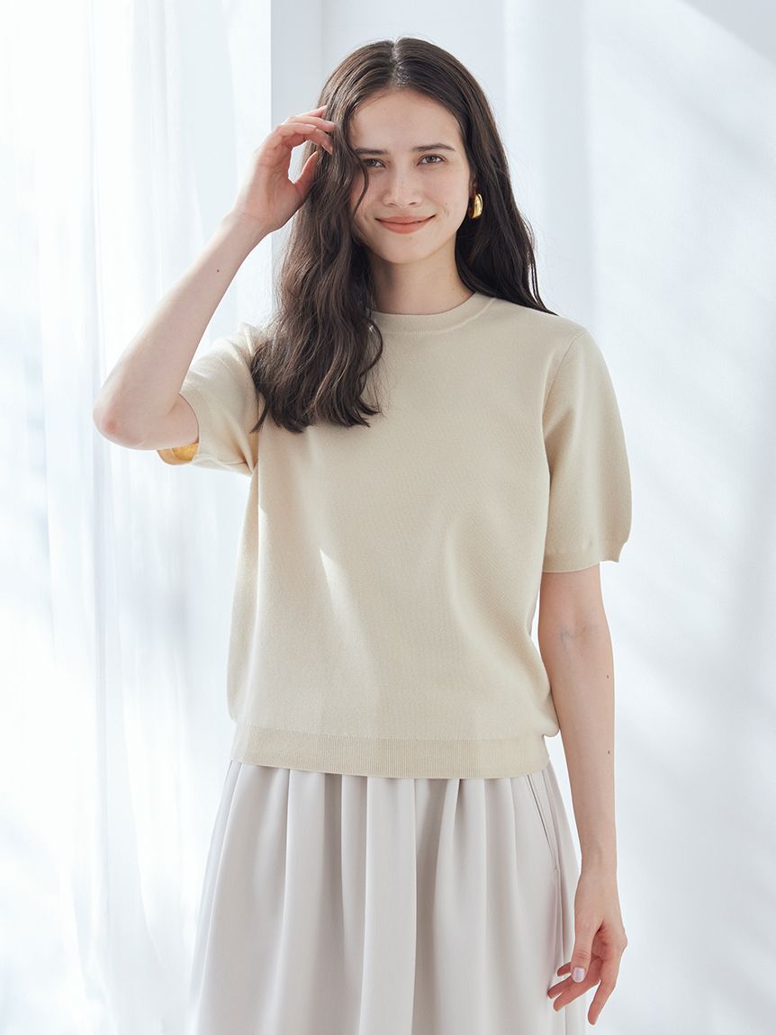 Mila Owen「コットンブレンドクールネックニット」|ニット・セーター|LBEG