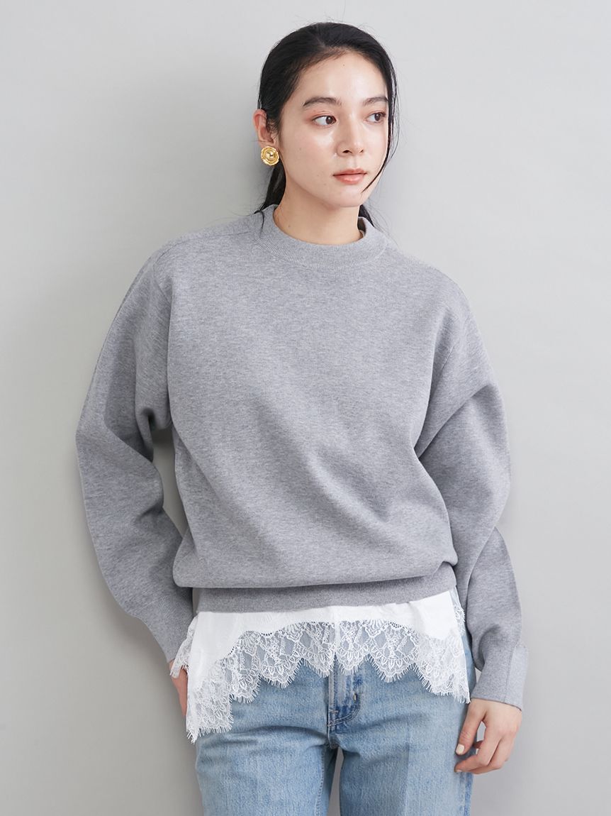 Mila Owen「レースヘムレイヤードニット」|ニット・セーター|