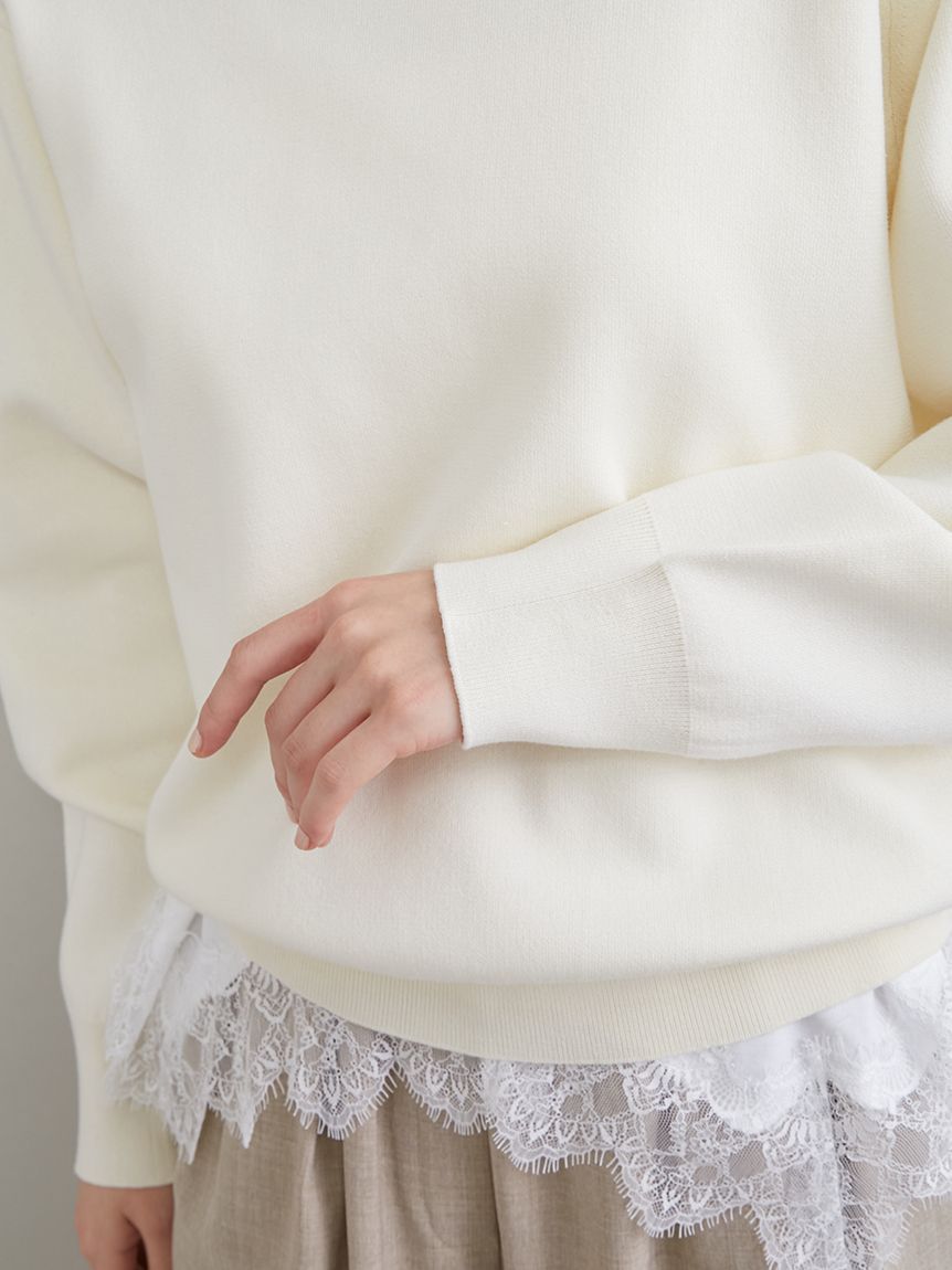 Mila Owen「レースヘムレイヤードニット」|ニット・セーター|