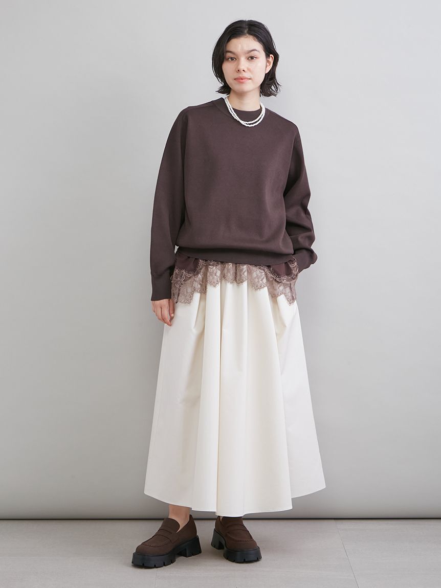 Mila Owen「レースヘムレイヤードニット」|ニット・セーター|