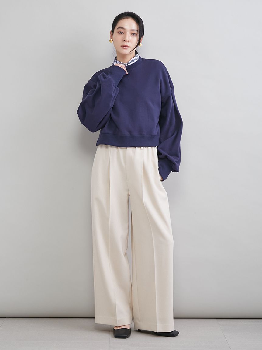 Mila Owen「フォルムスリーブショートトレーナー」|スウェット・ジャージ|