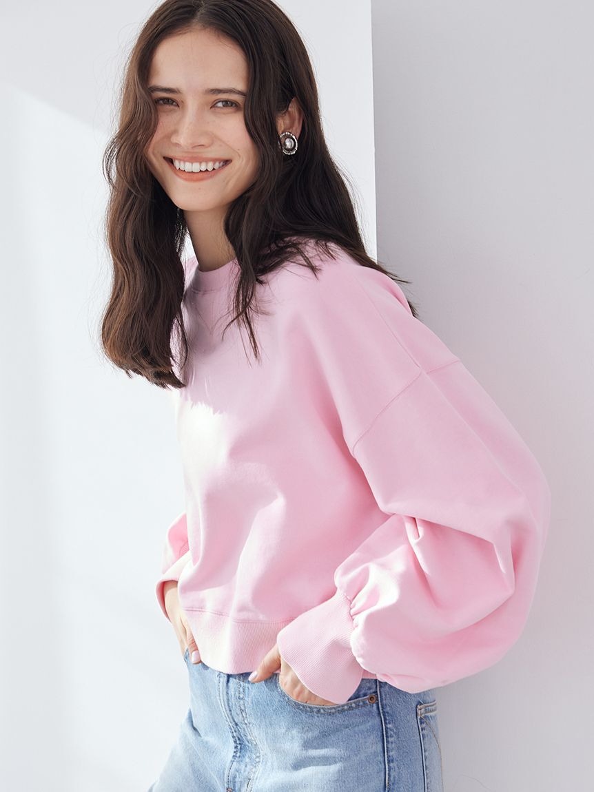 Mila Owen「フォルムスリーブショートトレーナー」|スウェット・ジャージ|PNK