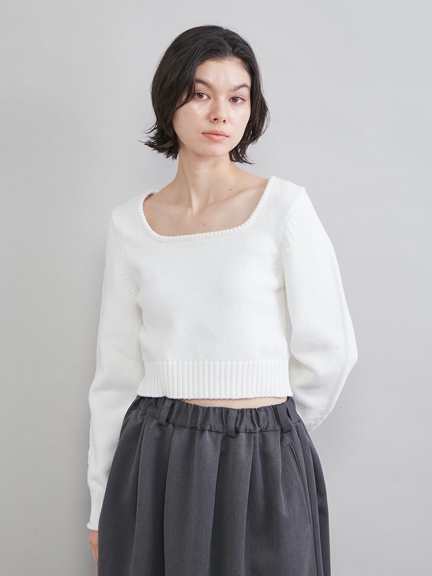 Mila Owen「スクエアネックニット」|ニット・セーター|