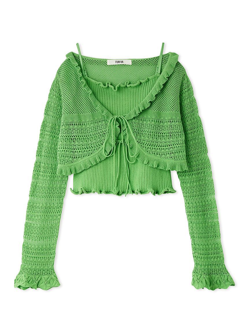 FURFUR「キャミソールセットカーディガン」|カーディガン|