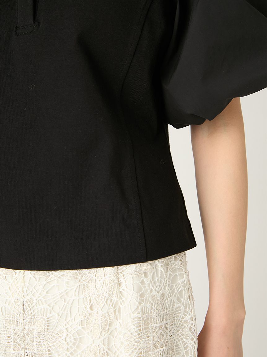 FRAY I.D「パフスリーブポロカラートップス」|Tシャツ・カットソー|