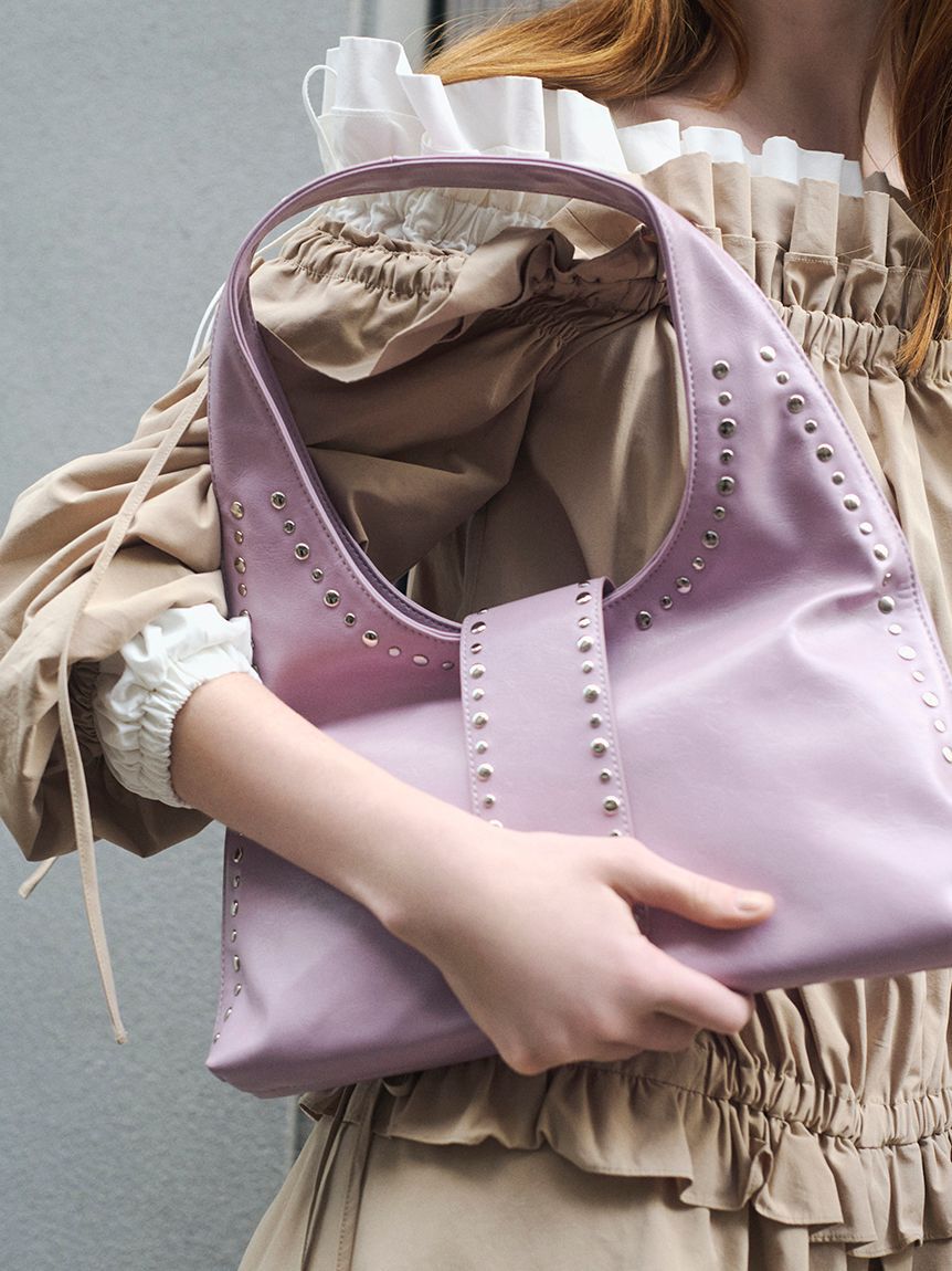 LILY BROWN「デコルテフリルミニロンパース」|オールインワン|