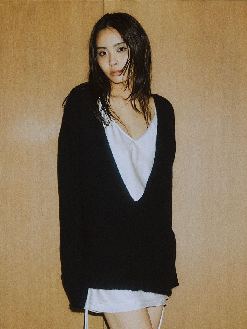 styling/「【セットアップ対応】Ｖネックニットトップス」|ニット・セーター|