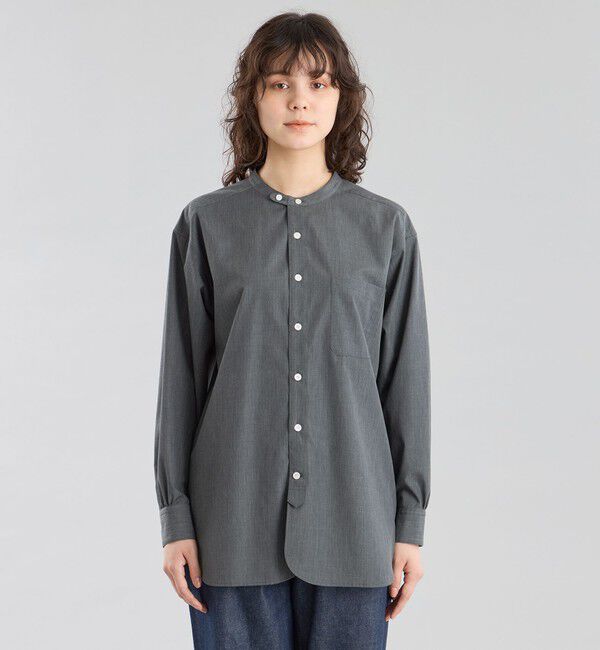 MACKINTOSH PHILOSOPHY「GREY LABEL シャンブレーバンドカラーシャツ」|シャツ・ブラウス|