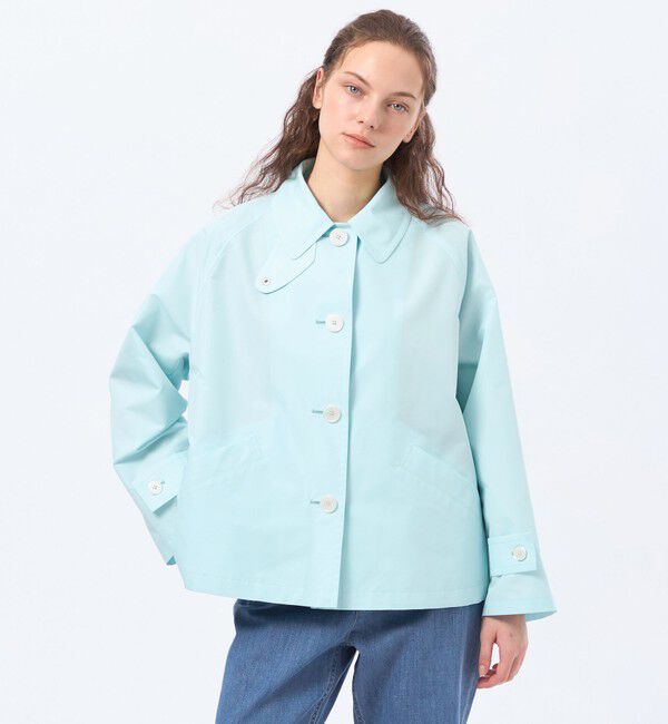 MACKINTOSH PHILOSOPHY「【WELBURY SHORT(ウェルベリーショート)】レインウェザークロス製」|ステンカラーコート|ブルー