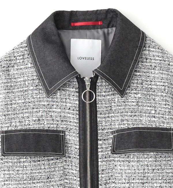  「クロップドツイードブルゾン」|ブルゾン・スタジャン|