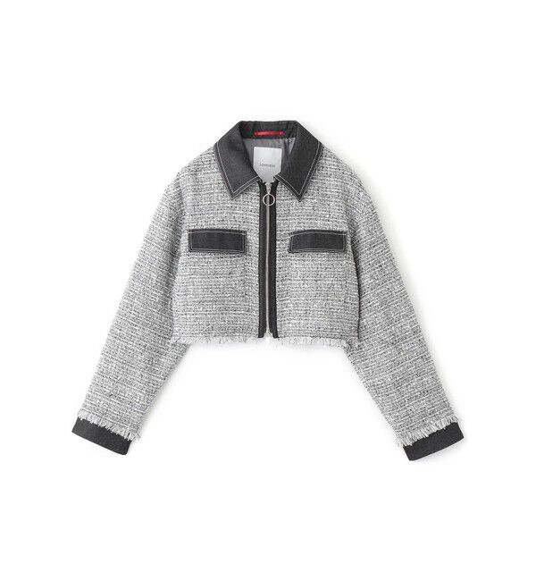  「クロップドツイードブルゾン」|ブルゾン・スタジャン|