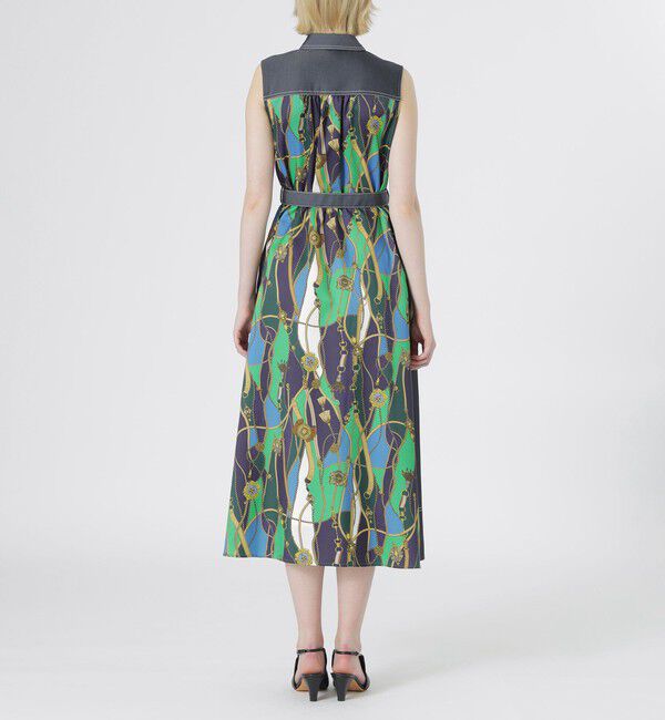  「バックスカーフノースリーブワンピース」|ワンピース|