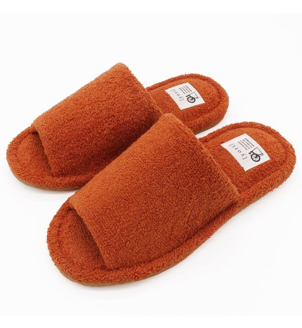 TOKYO DESIGN CHANNEL「yori パイル外縫いスリッパ L」|ルームシューズ|オレンジ