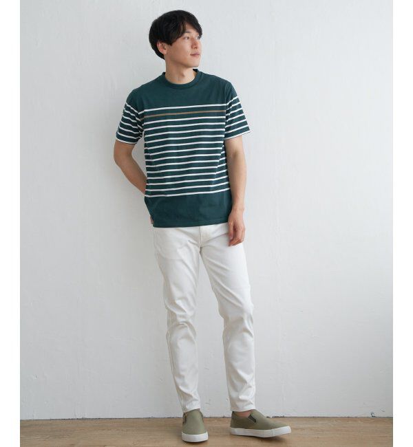 ikka「ボルテックスDRYボーダーTシャツ」|Tシャツ・カットソー|