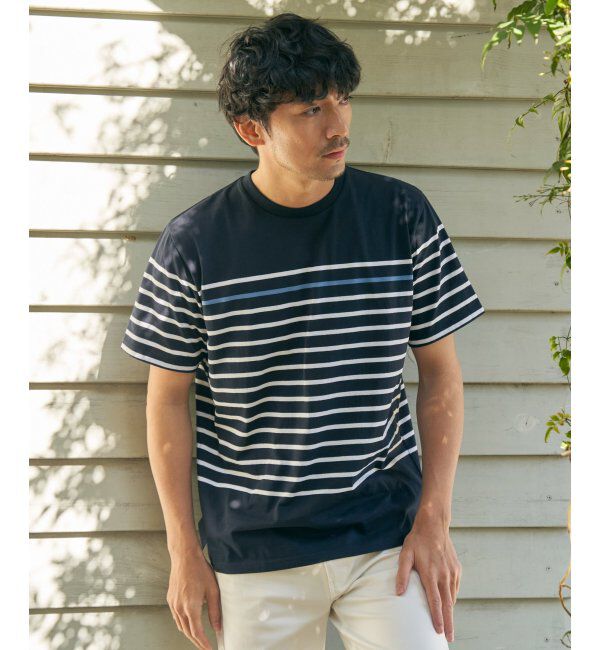 ikka「ボルテックスDRYボーダーTシャツ」|Tシャツ・カットソー|