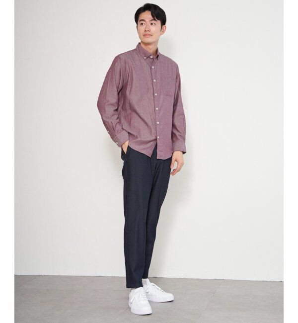 ikka「イージーケアネルスイスカラーボタンダウンシャツ」|シャツ・ブラウス|