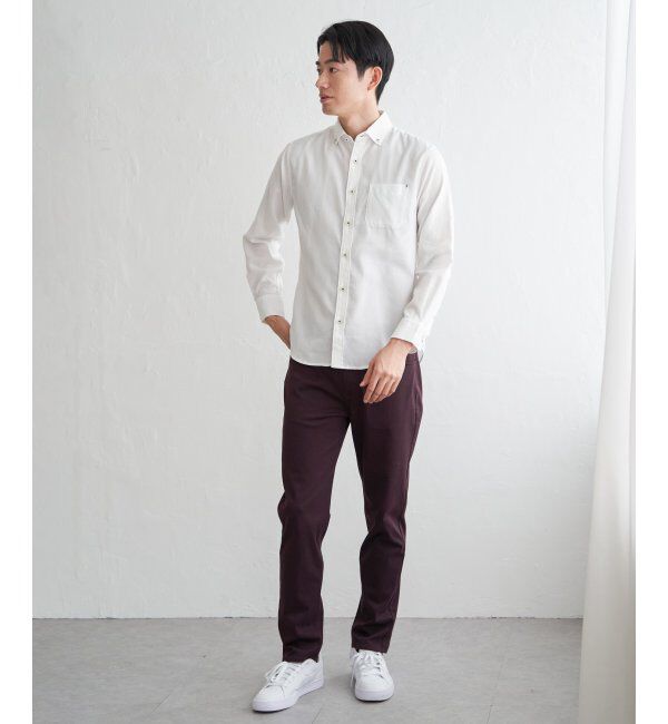 ikka「イージーケアネルスイスカラーボタンダウンシャツ」|シャツ・ブラウス|