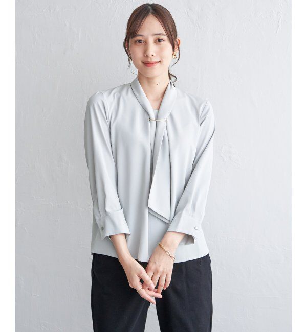 IKKA LOUNGE「3WAYボウタイ付きブラウス」|シャツ・ブラウス|