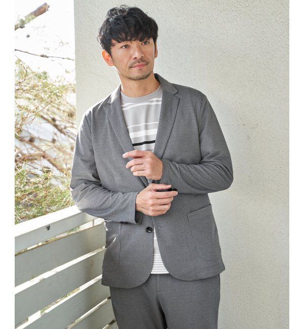 IKKA LOUNGE「【セットアップ対応】GOKU楽ワークDRYソフトカノコジャケット」|テーラードジャケット|