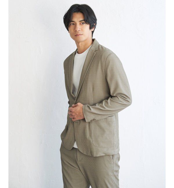 IKKA LOUNGE「【セットアップ対応】GOKU楽ワークサッカージャケット」|テーラードジャケット|