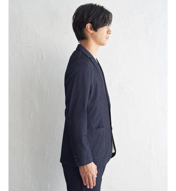 IKKA LOUNGE「【セットアップ対応】GOKU楽ワークサッカージャケット」|テーラードジャケット|