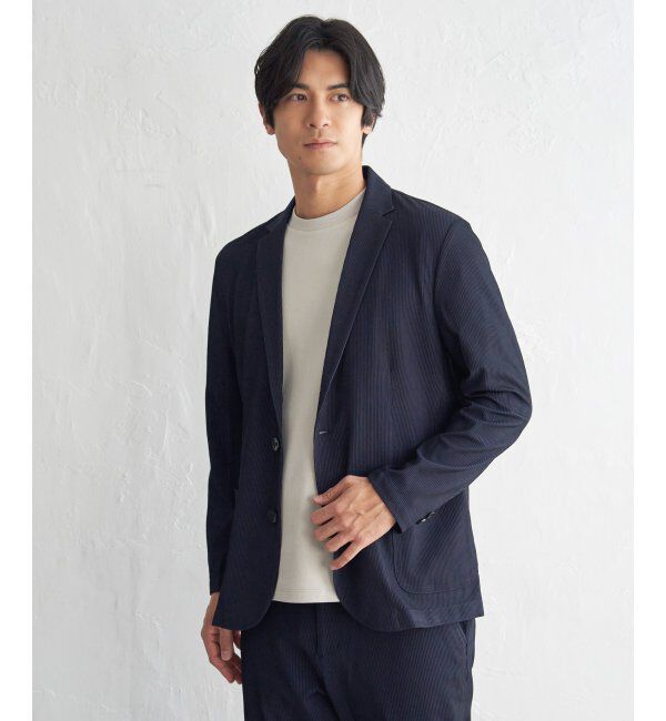 IKKA LOUNGE「【セットアップ対応】GOKU楽ワークサッカージャケット」|テーラードジャケット|