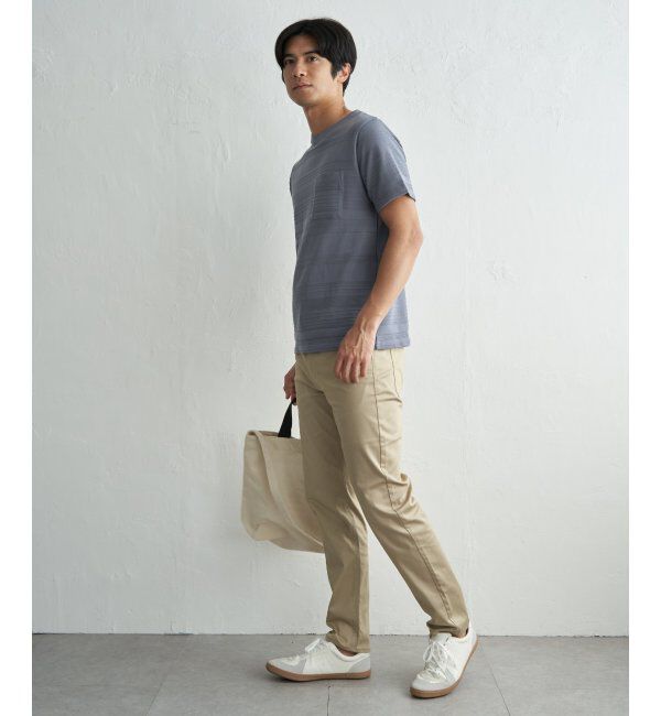 IKKA LOUNGE「冷感リップルボーダーT」|Tシャツ・カットソー|