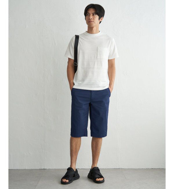 IKKA LOUNGE「冷感リップルボーダーT」|Tシャツ・カットソー|