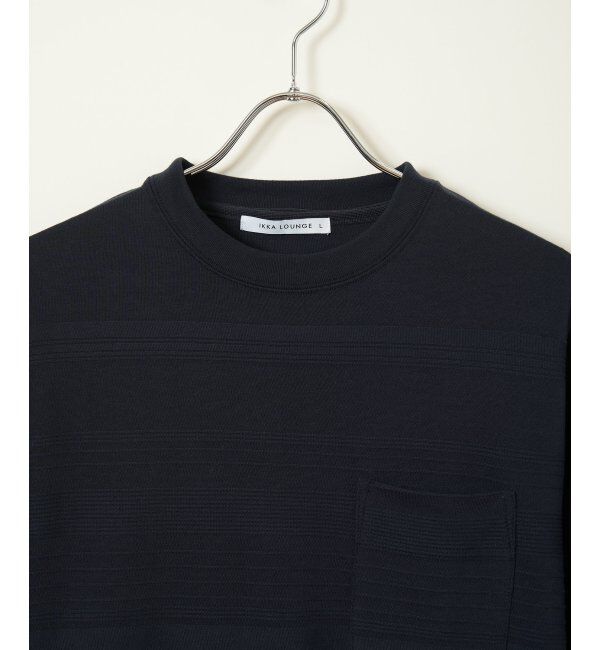 IKKA LOUNGE「冷感リップルボーダーT」|Tシャツ・カットソー|