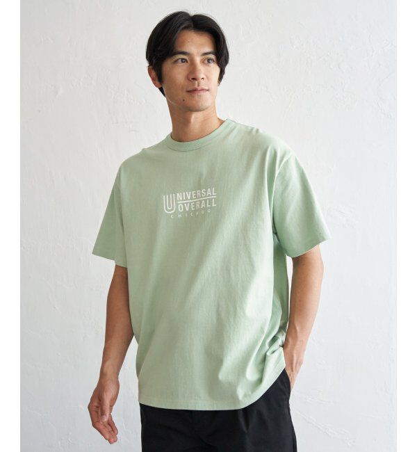 ikka「UNIVERSAL OVERALL ユニバーサルオーバーオール DAILYプリントTシャツ」|Tシャツ・カットソー|グリーン
