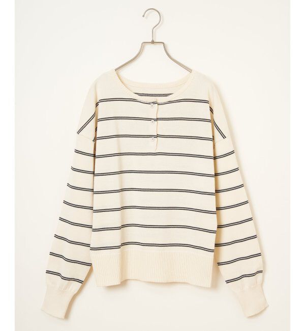 Lbc with Life「コットンタッチ2WAYヘンリーニット」|カーディガン|