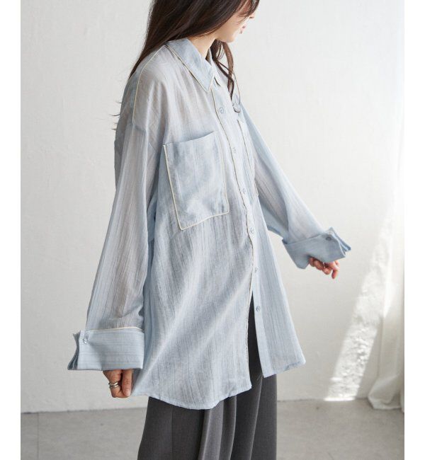 VENCE share style「ストライプビックカフスシャツ」|シャツ・ブラウス|