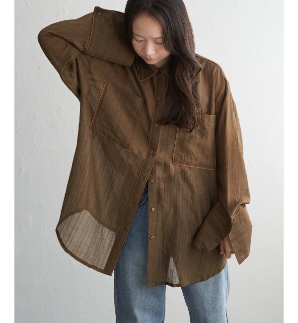 VENCE share style「ストライプビックカフスシャツ」|シャツ・ブラウス|