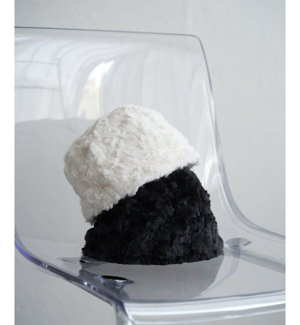 VENCE share style「ファーカールロシアンハット」|その他|ホワイト