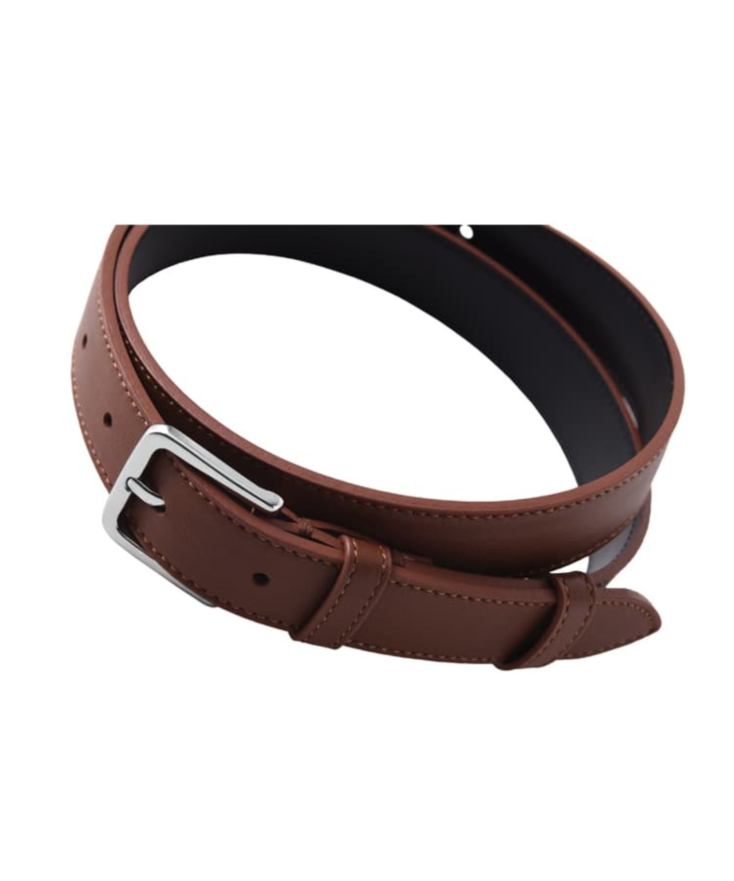 STYLE DELI「25mmスクエアオフバックルレザーベルト／SV金具」|ベルト|