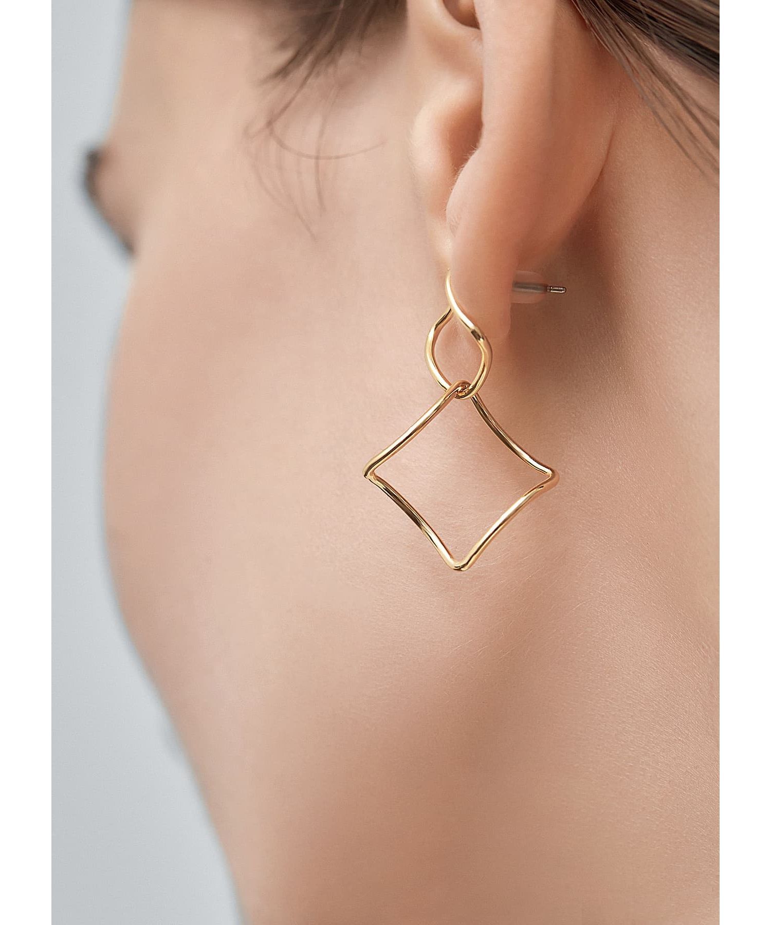 STYLE DELI「ダブルひし型ラインピアス」|ピアス|