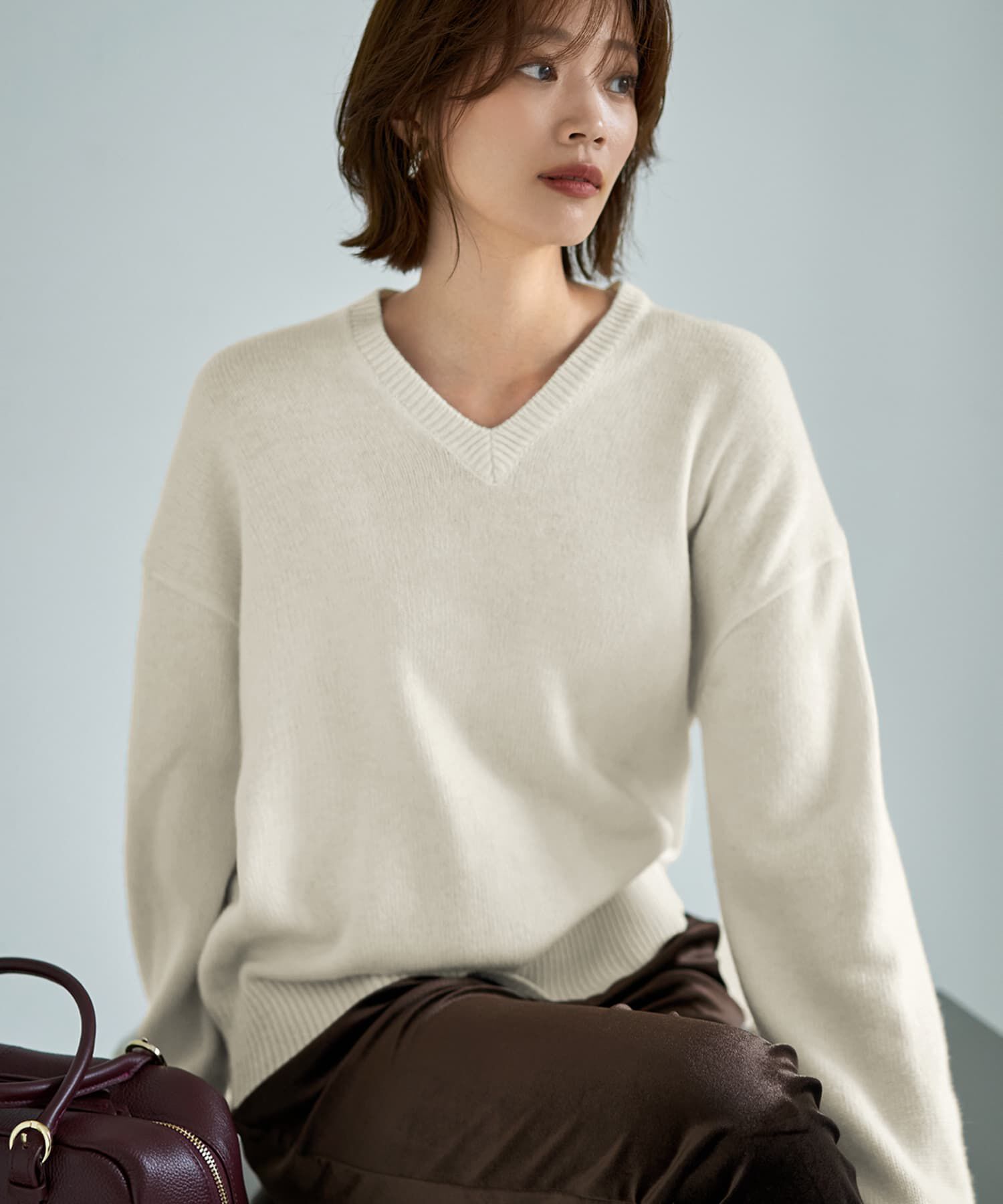 STYLE DELI「着やすいVネックニットトップス」|ニット・セーター|
