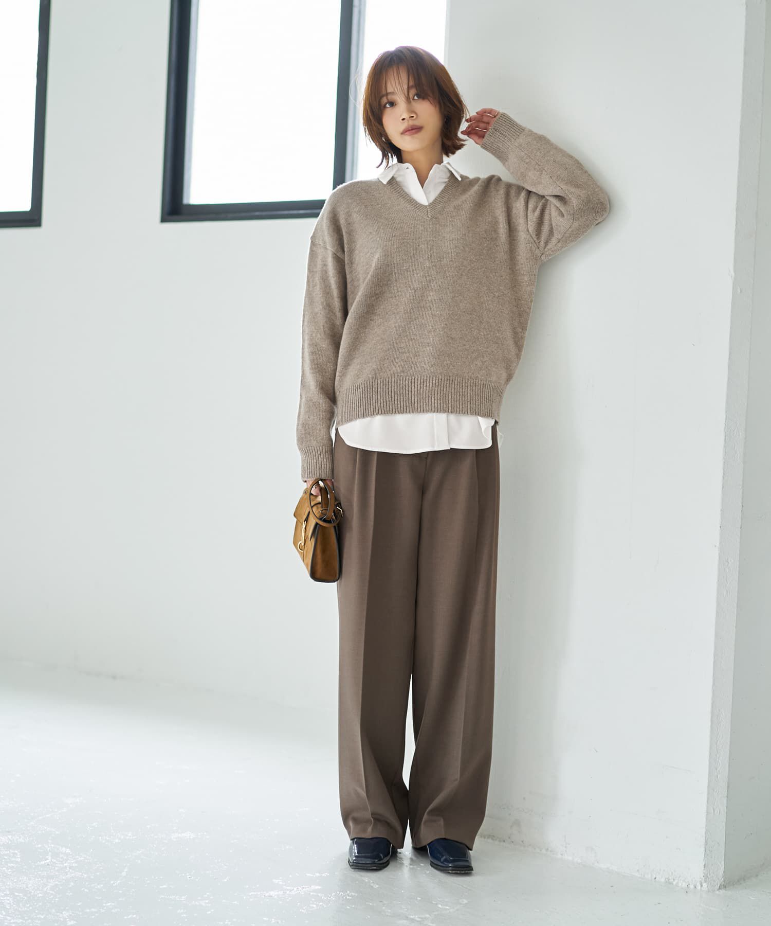 STYLE DELI「着やすいVネックニットトップス」|ニット・セーター|