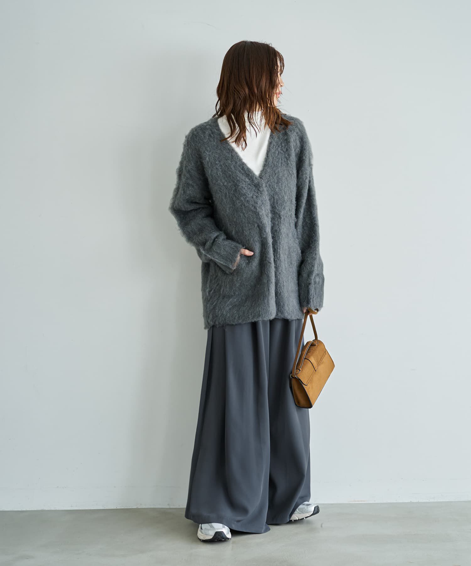 STYLE DELI「【LUXE】毛起こしブークレジャケット風カーディガン」|ニット・セーター|