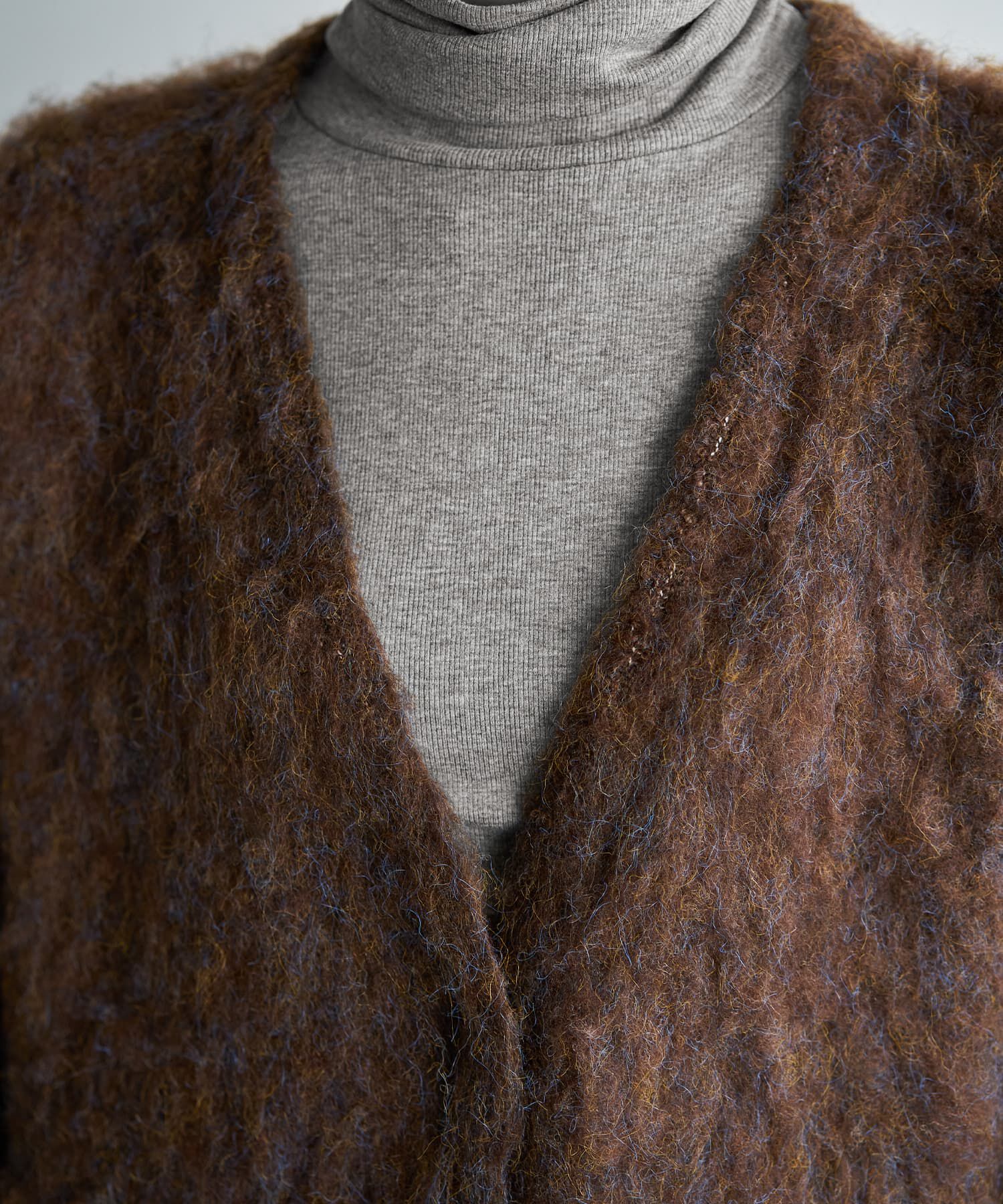 STYLE DELI「【LUXE】毛起こしブークレジャケット風カーディガン」|ニット・セーター|