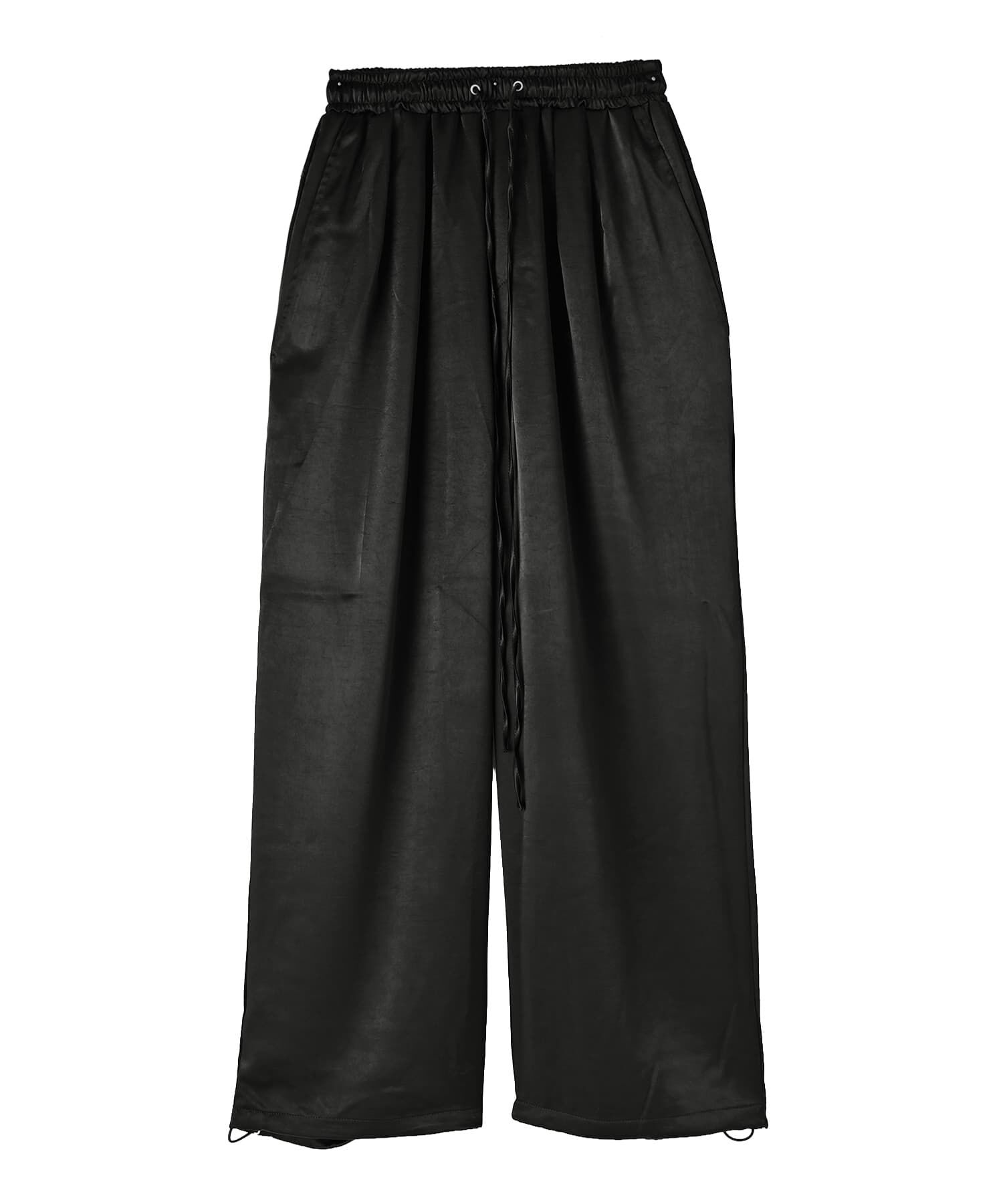 STYLE DELI「【BLK001】サテンイージーパンツ」|スラックス|