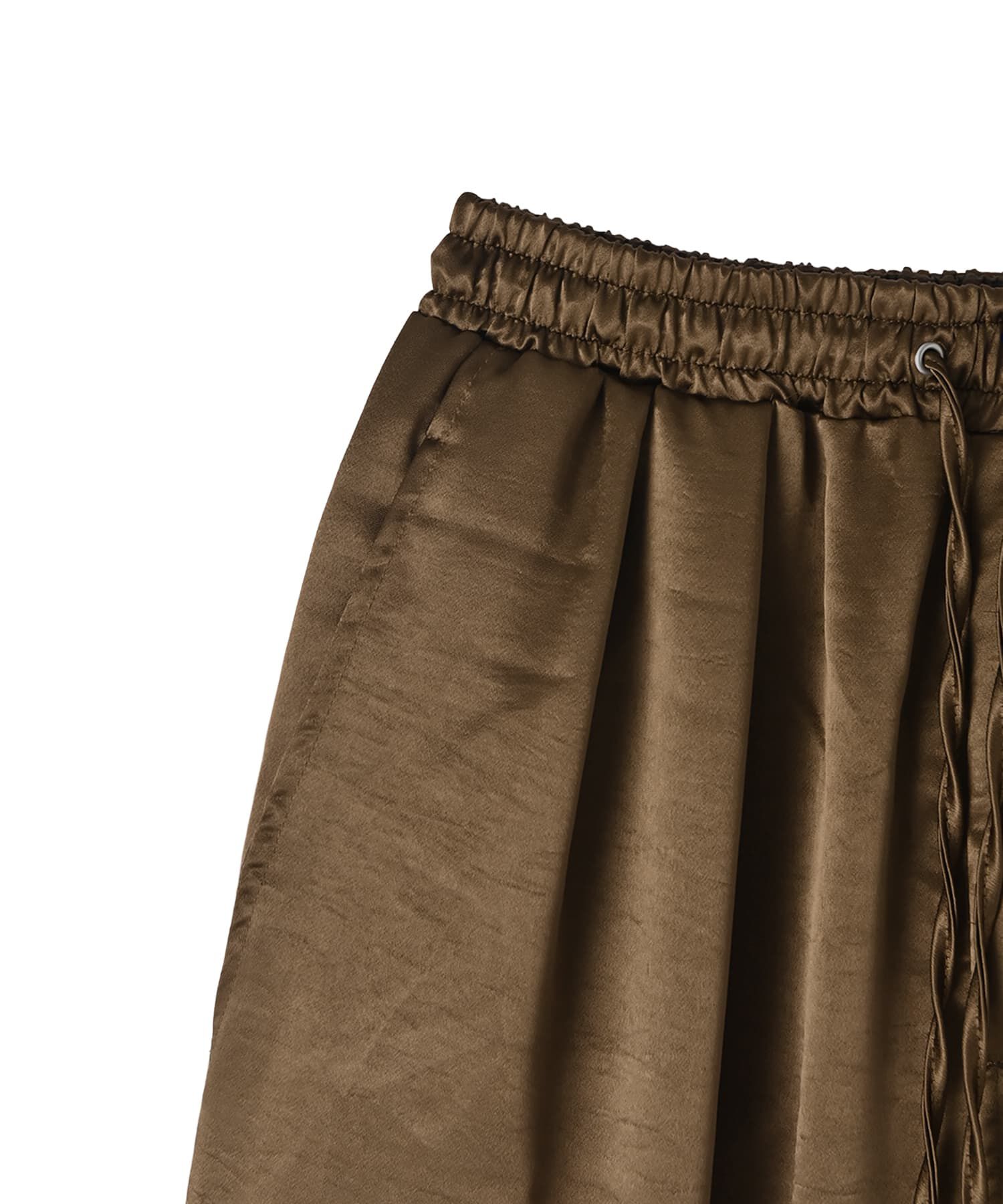 STYLE DELI「【BLK001】サテンイージーパンツ」|スラックス|