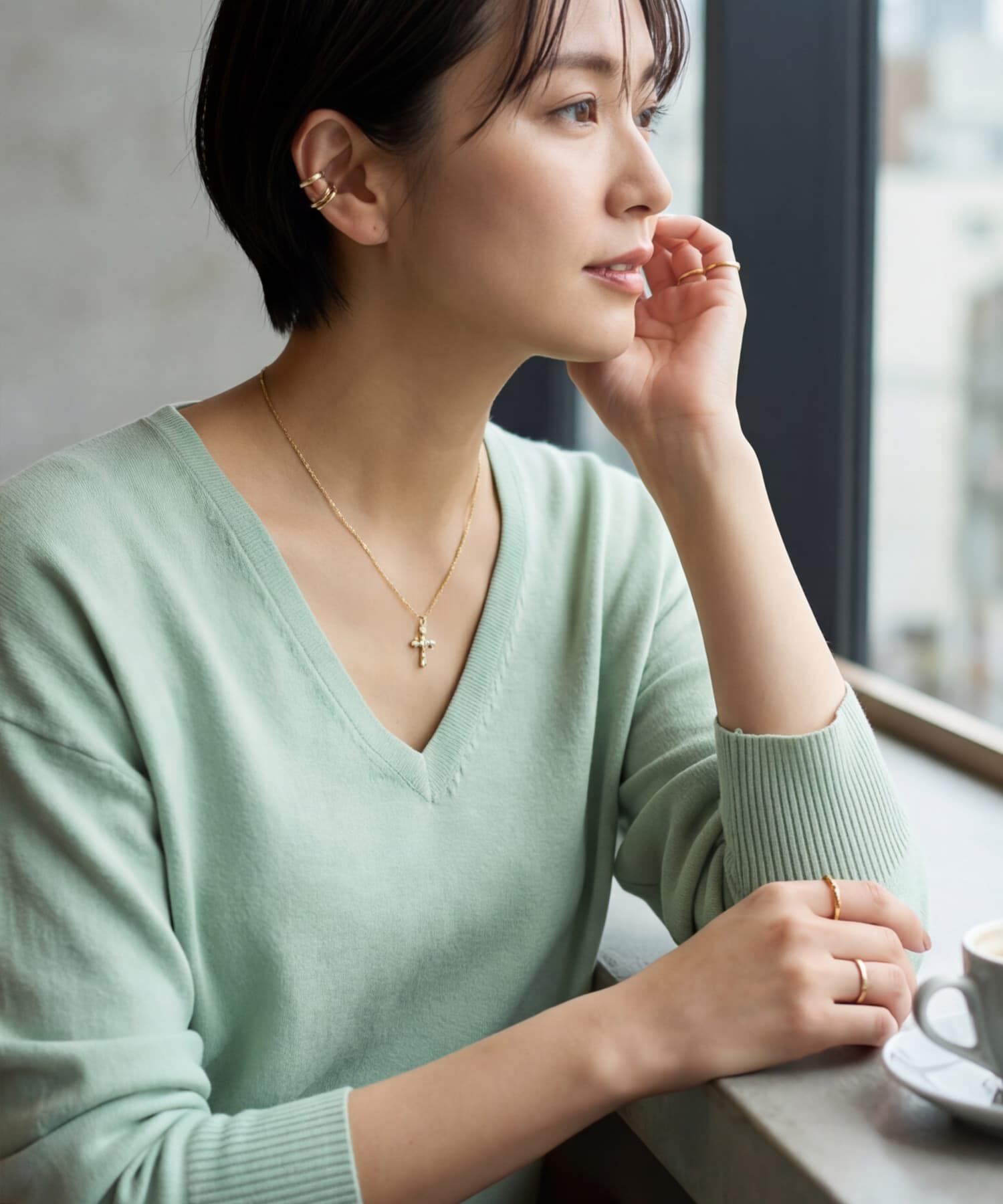 STYLE DELI「【DELI by】クロス・チェーンネックレス」|ネックレス|ゴールド