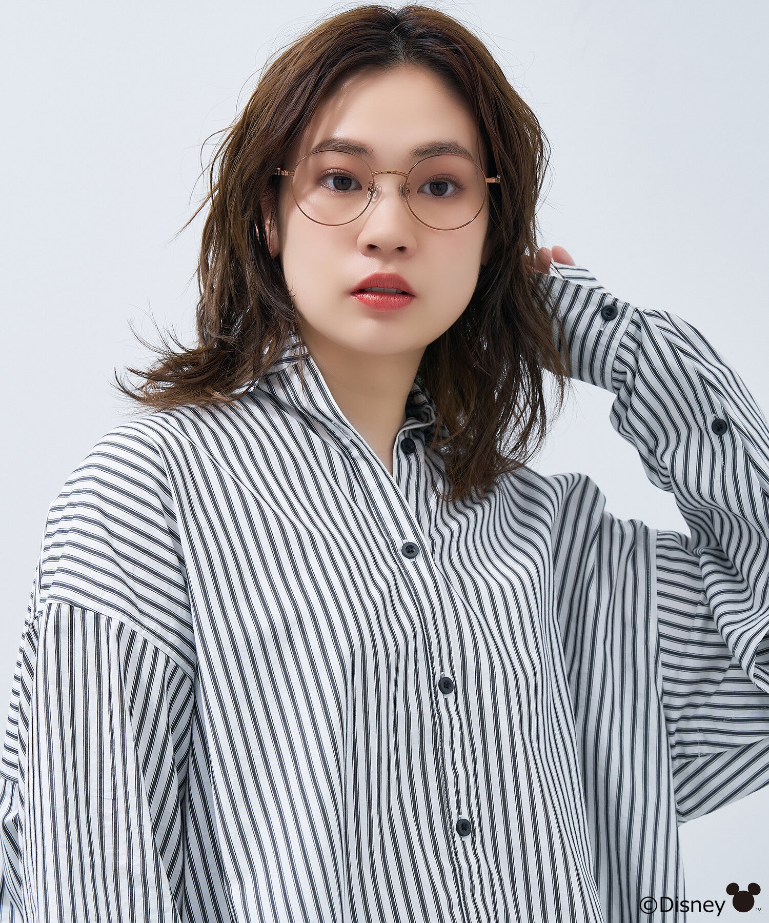  「Disney Collection created by Zoff &rdquo;PASTEL&rdquo; ミニーマウス メガネ くすみパステルカラー ﾚﾝｽﾞ交換券付」|メガネ|