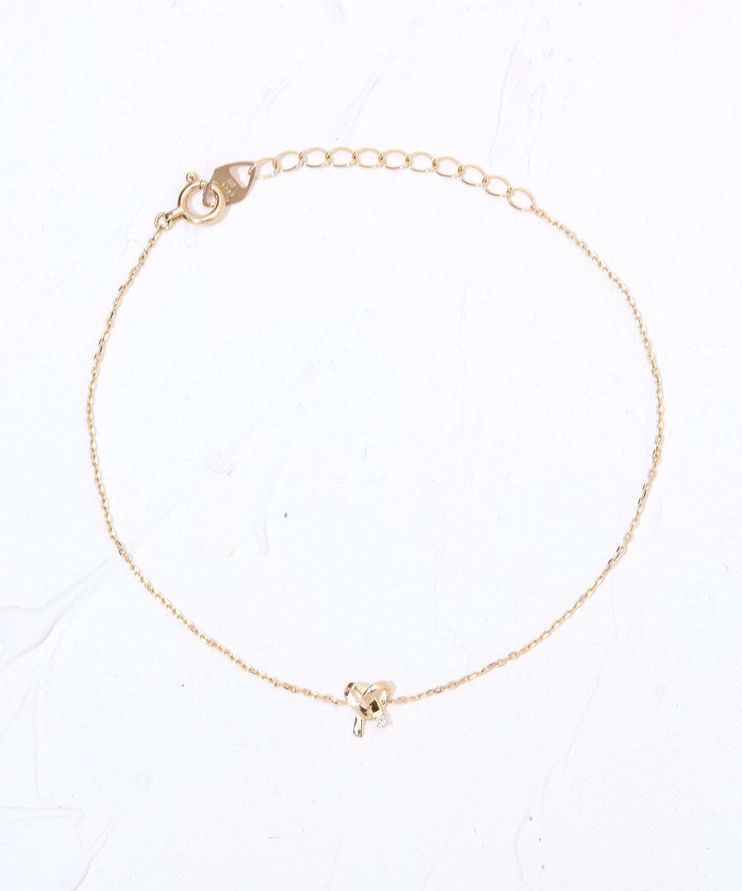 JUPITER「【K10】リボンモチーフダイヤモンドブレスレット」|ブレスレット・バングル|