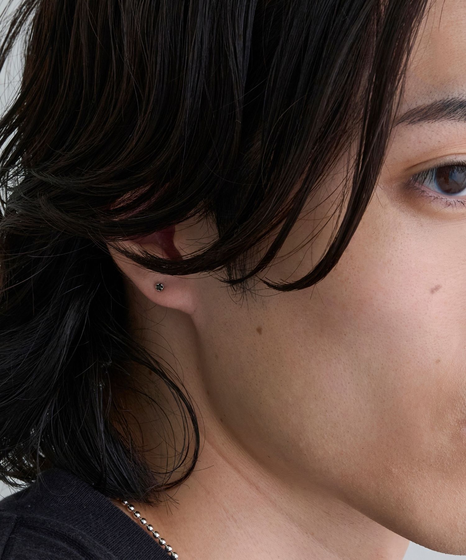 JUPITER「【Pt900】ブラックダイヤピアス/片耳/金属アレルギー対応」|ピアス|