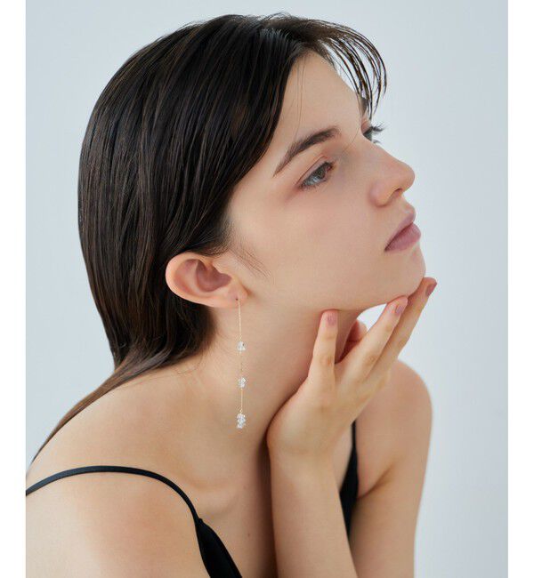 ete「[シャンデリア] K18YG クォーツ ピアス」|ピアス|