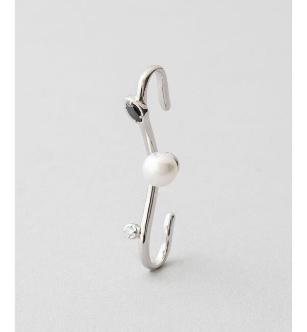 Jouete「パール&times;ジルコニア イヤーブリッジ」|イヤーカフ|プラチナム