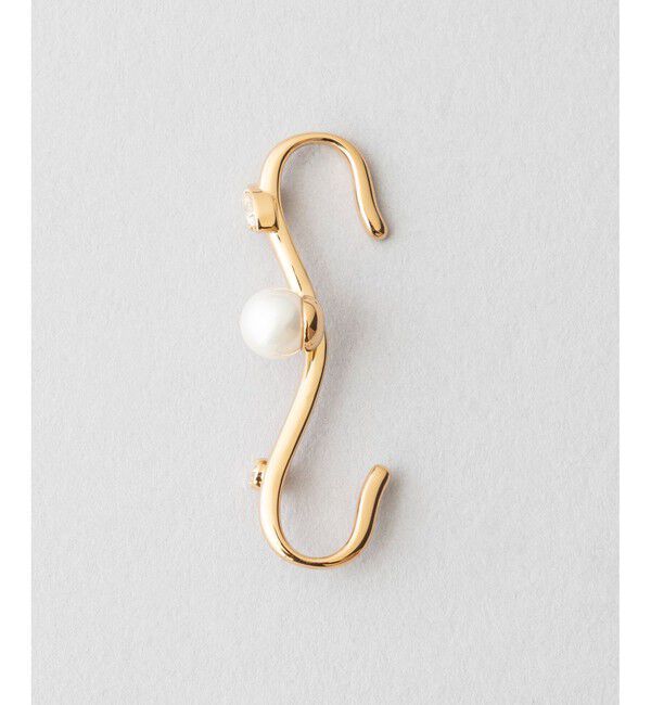 Jouete「パール&times;ジルコニア イヤーブリッジ」|イヤーカフ|